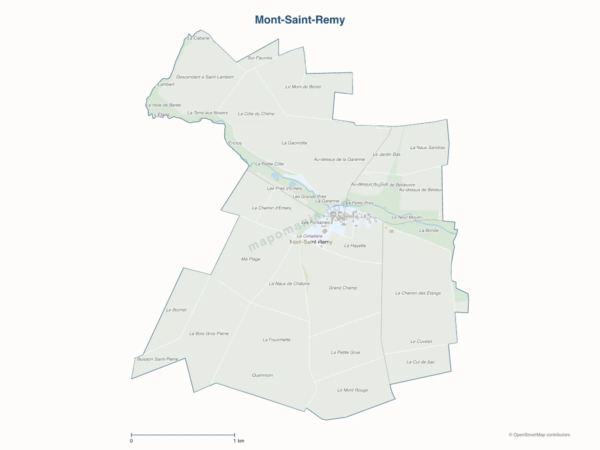 Carte de Mont-Saint-Remy à personnaliser