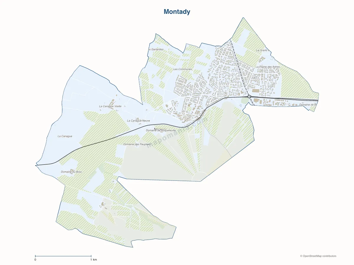 Carte de Montady à personnaliser