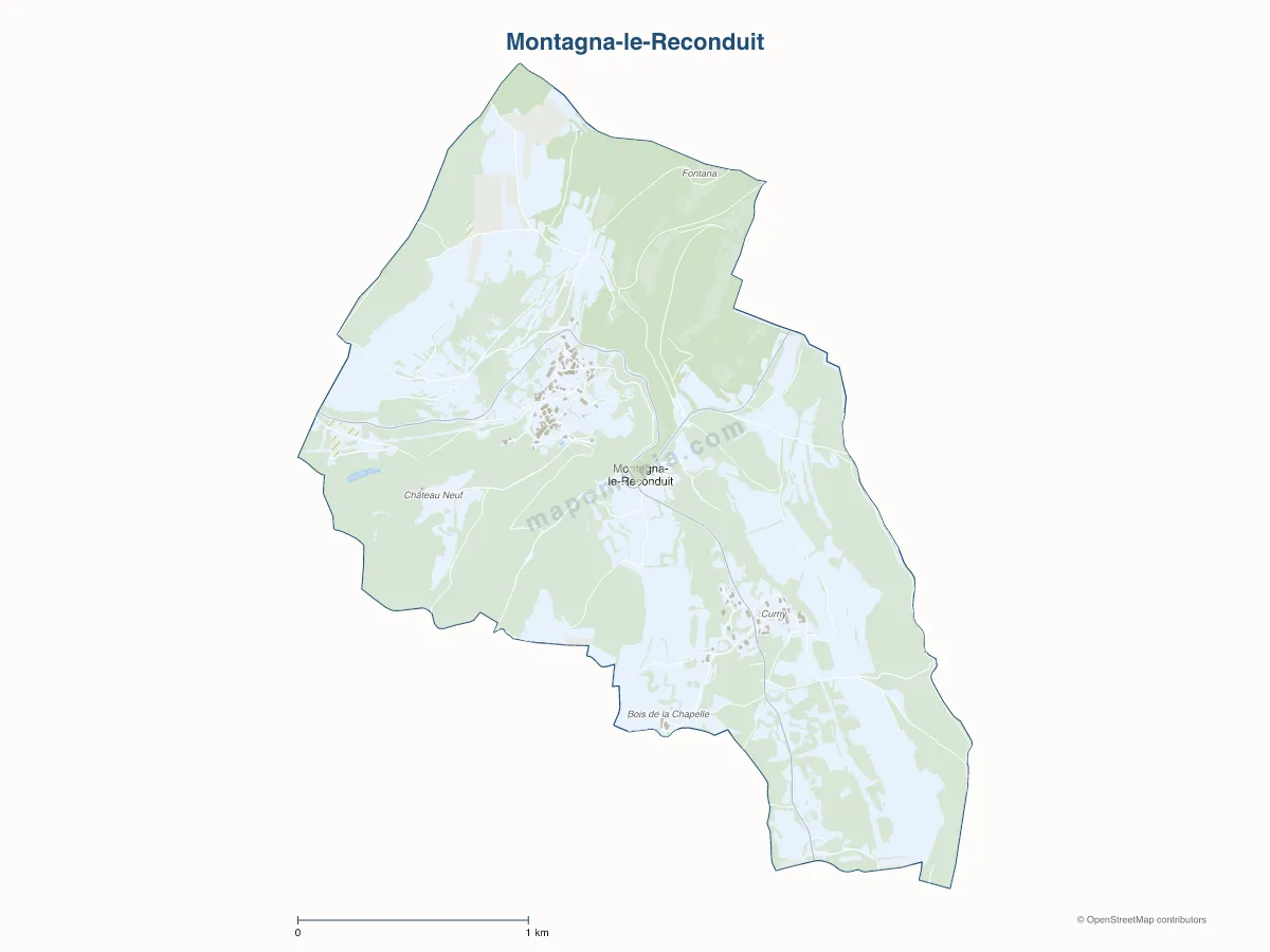 Carte de Montagna-le-Reconduit à personnaliser