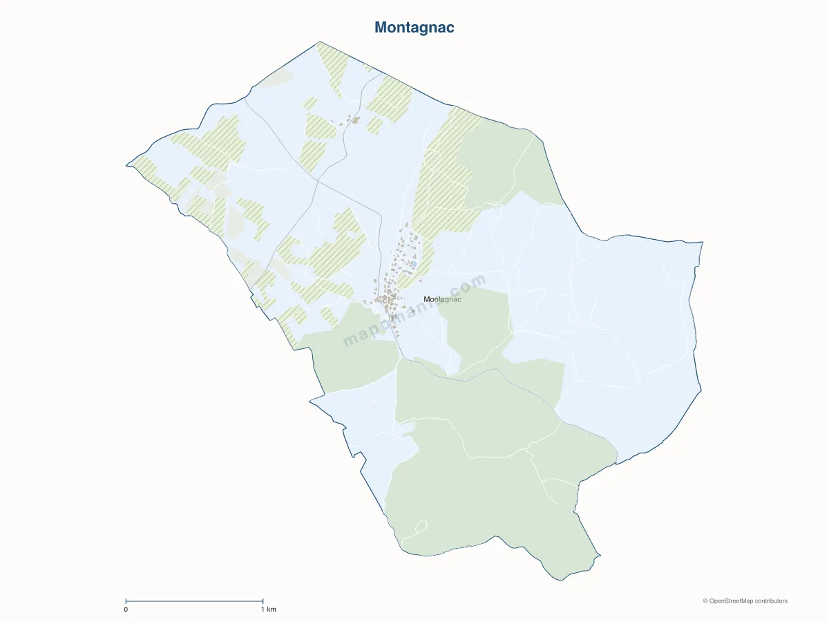 Carte de Montagnac à personnaliser