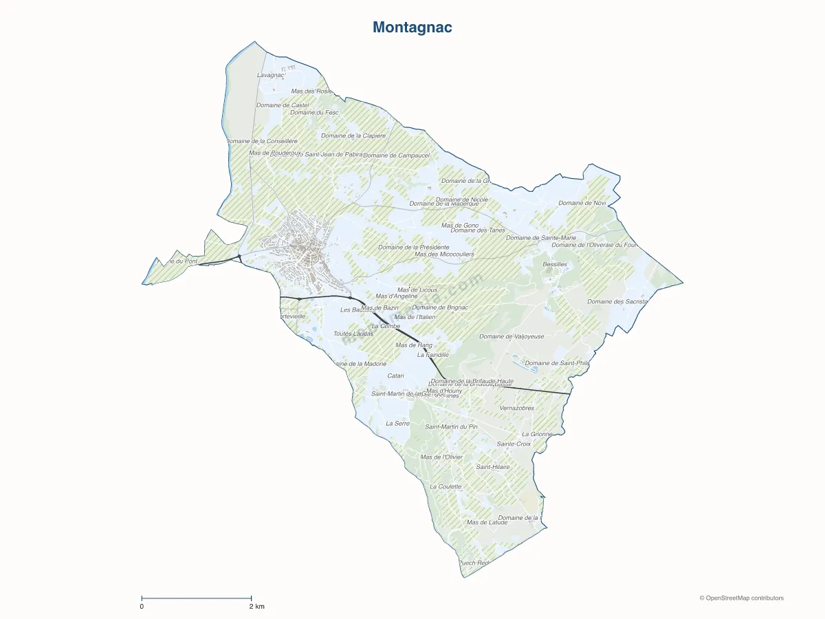 Carte de Montagnac à personnaliser