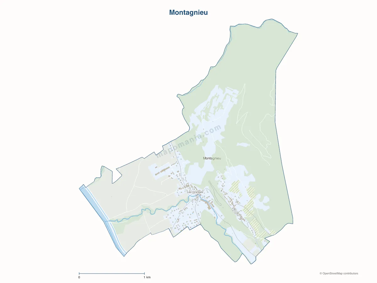 Carte de Montagnieu à personnaliser
