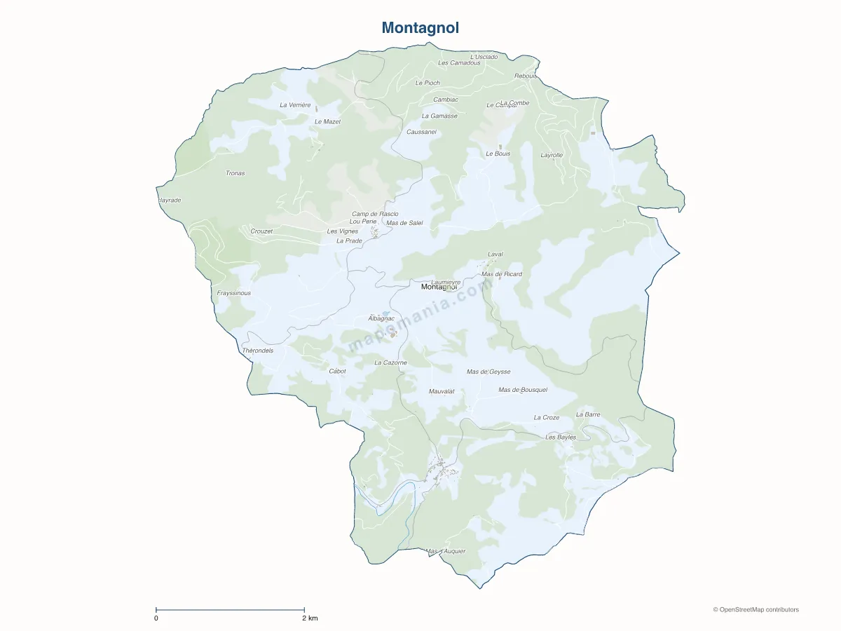 Carte de Montagnol à personnaliser