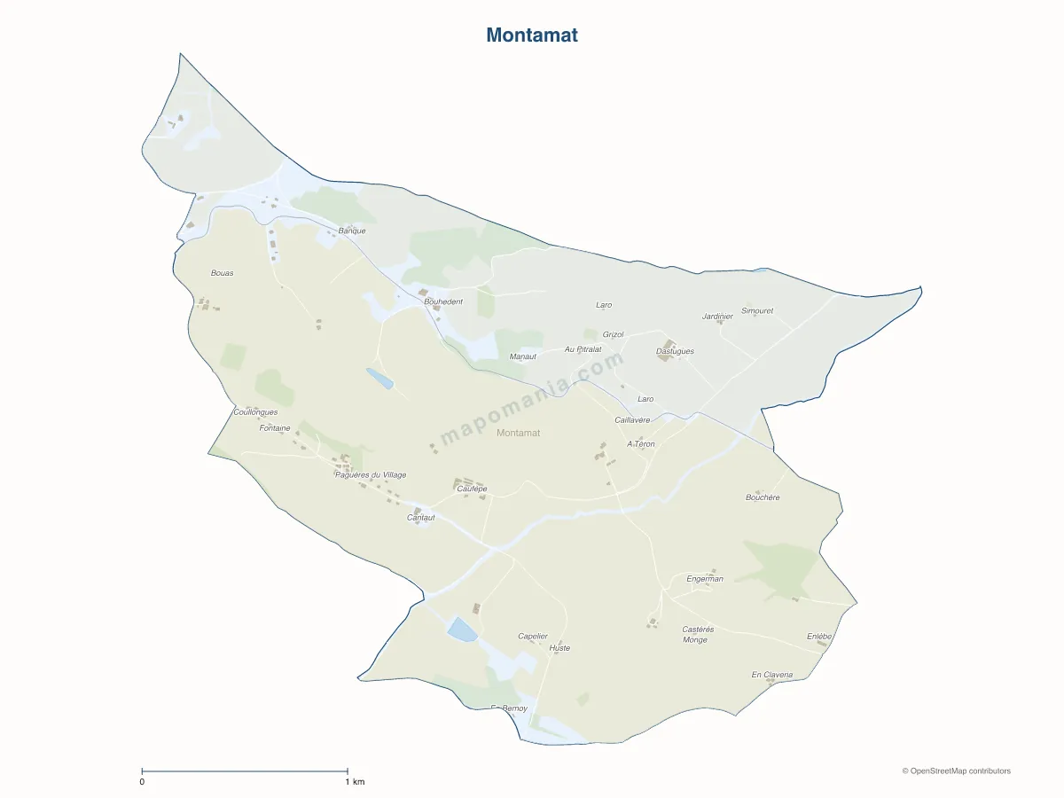 Carte de Montamat à personnaliser