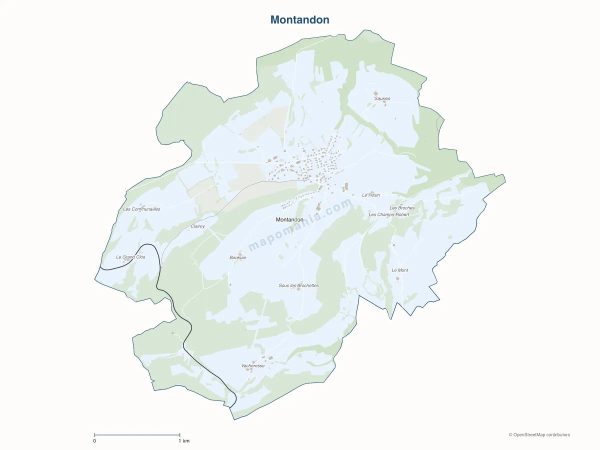 Carte de Montandon à personnaliser