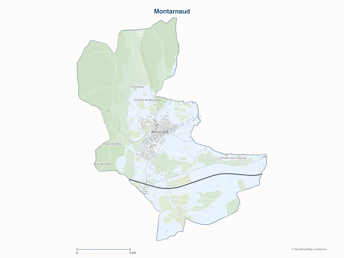 Carte de Montarnaud à personnaliser