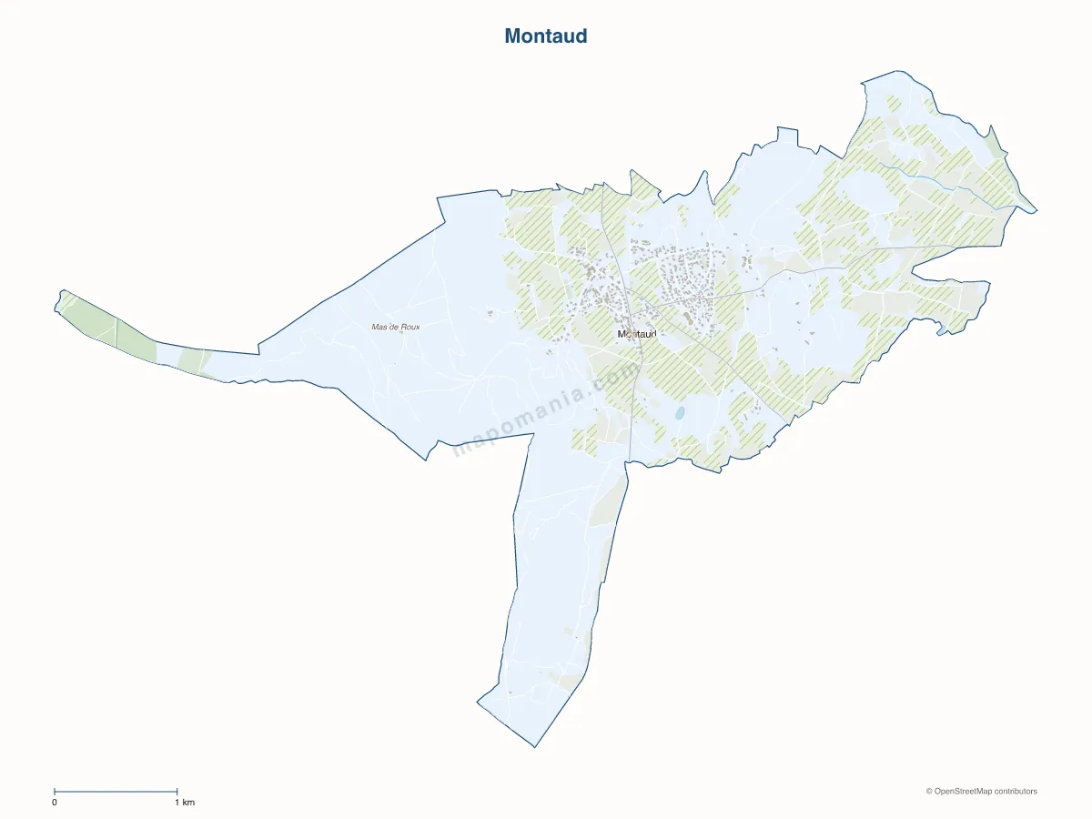 Carte de Montaud à personnaliser