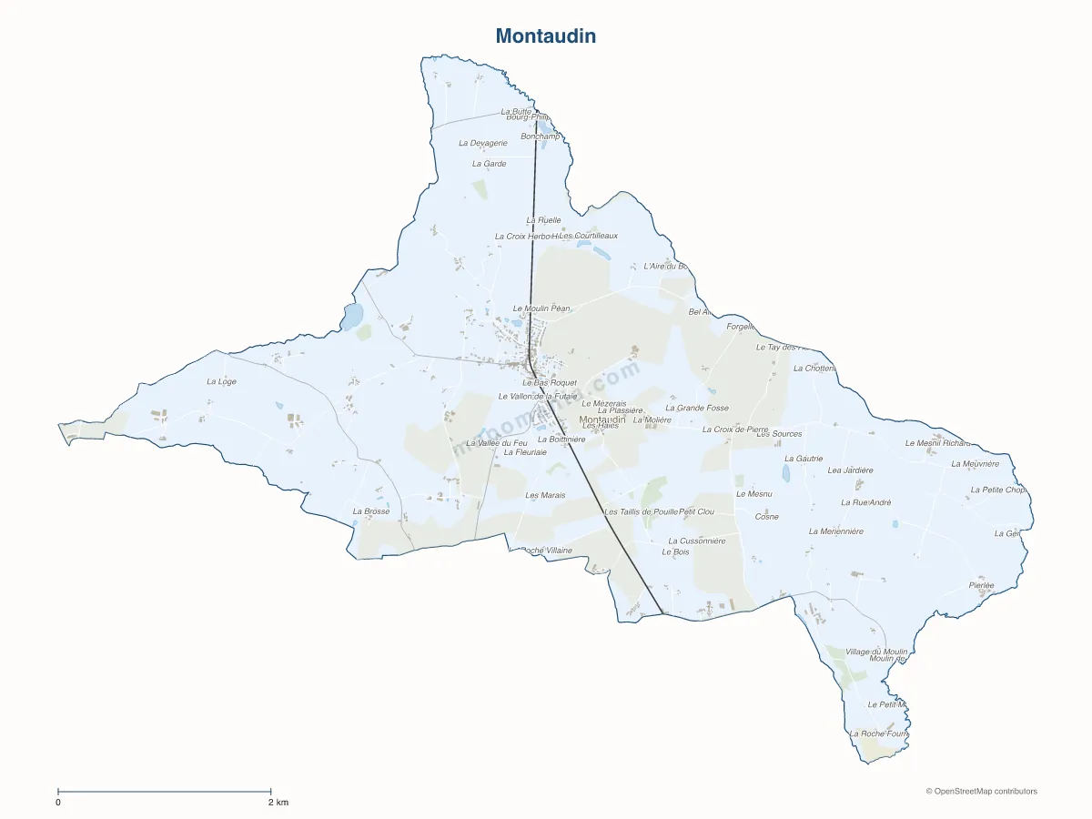 Carte de Montaudin à personnaliser