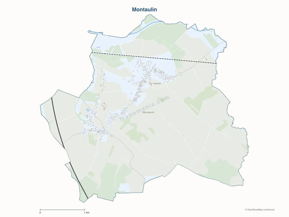 Carte de Montaulin à personnaliser