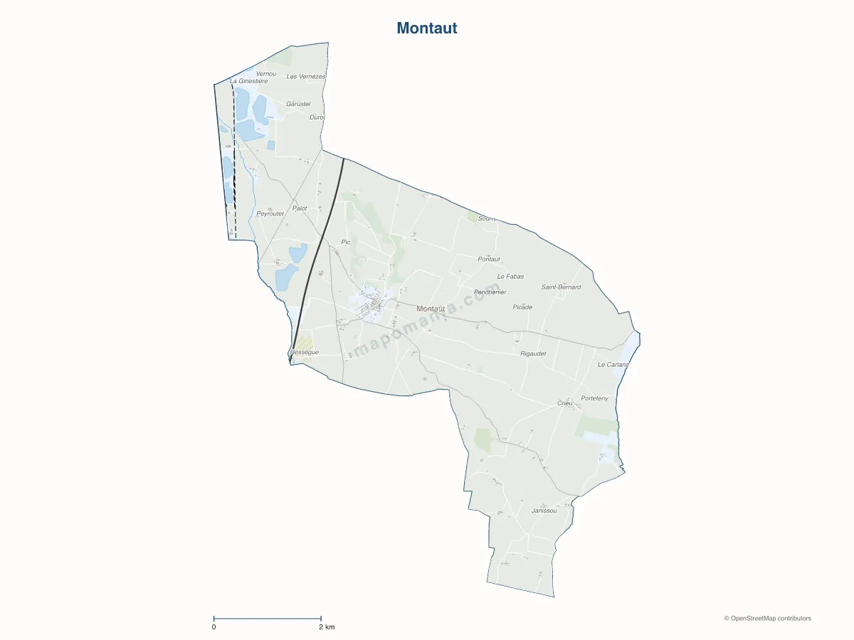 Carte de Montaut à personnaliser