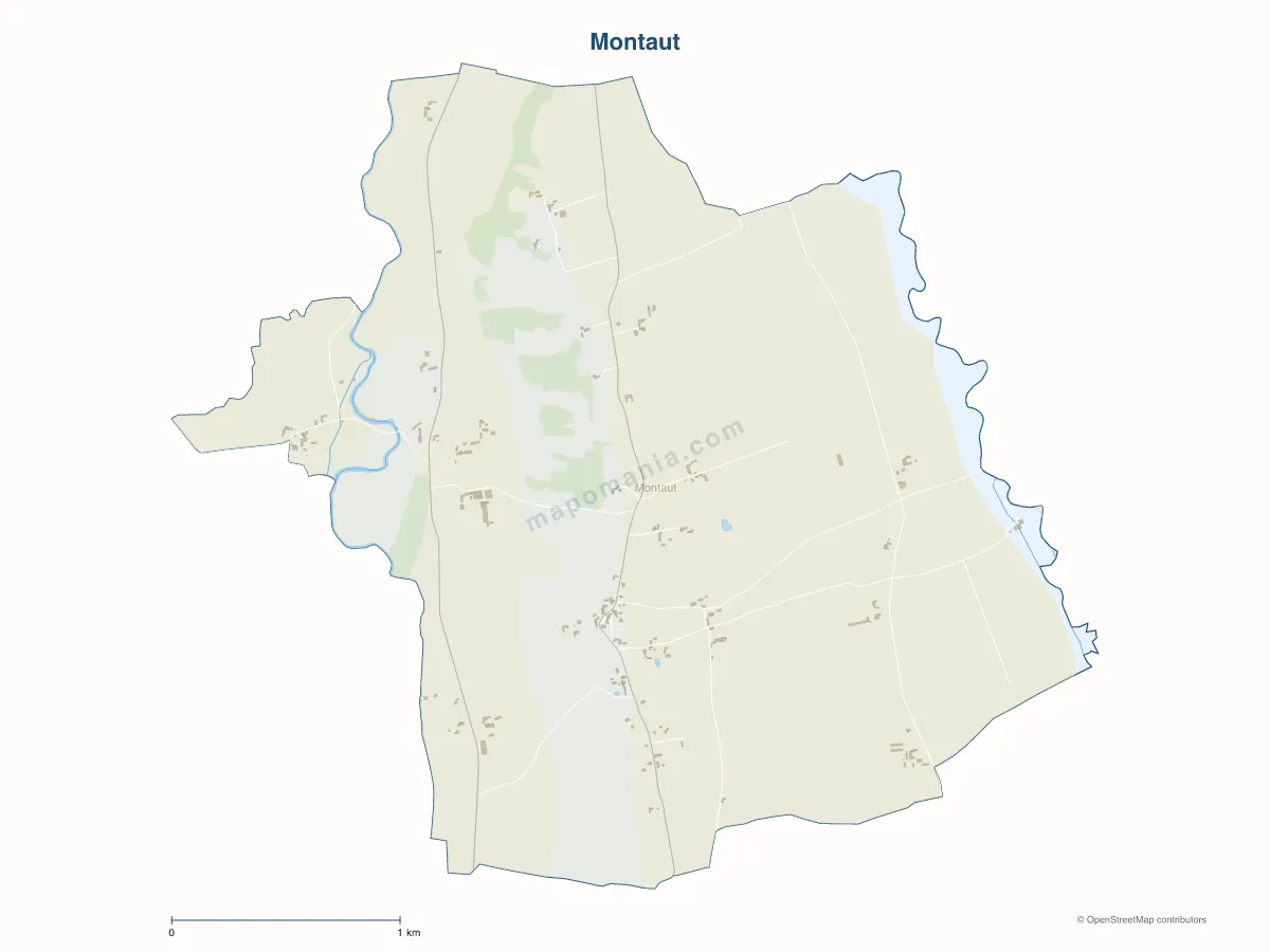 Carte de Montaut à personnaliser