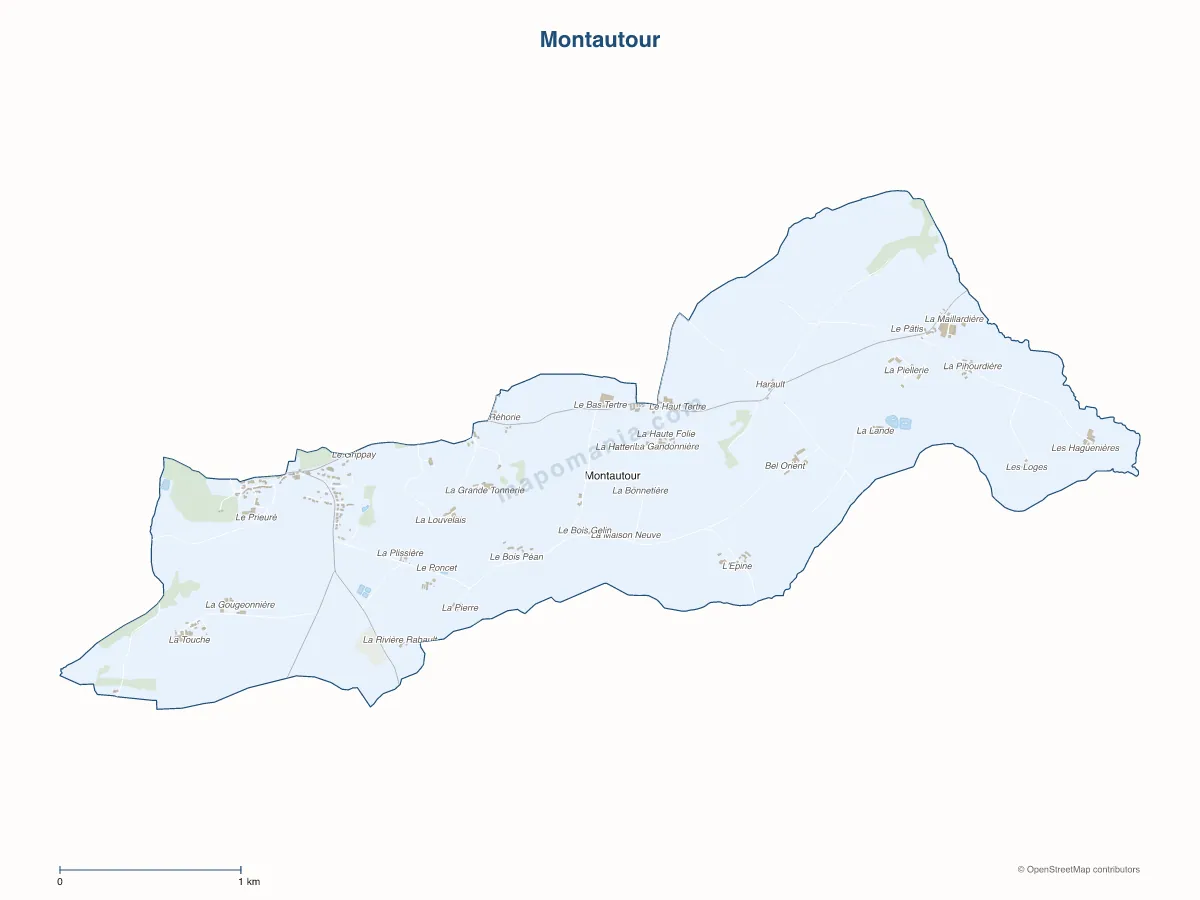 Carte de Montautour à personnaliser