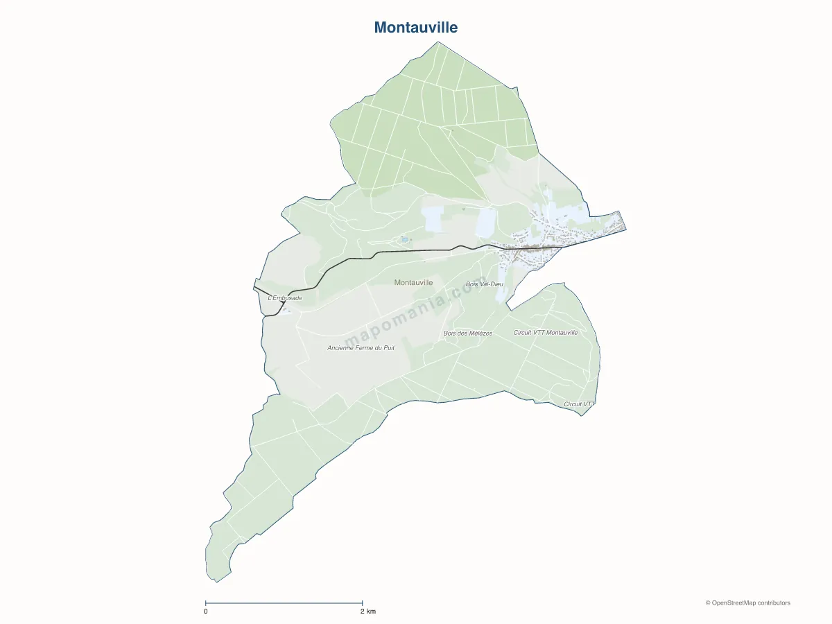 Carte de Montauville à personnaliser