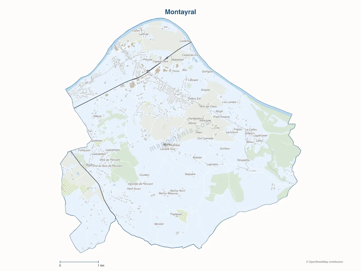 Carte de Montayral à personnaliser