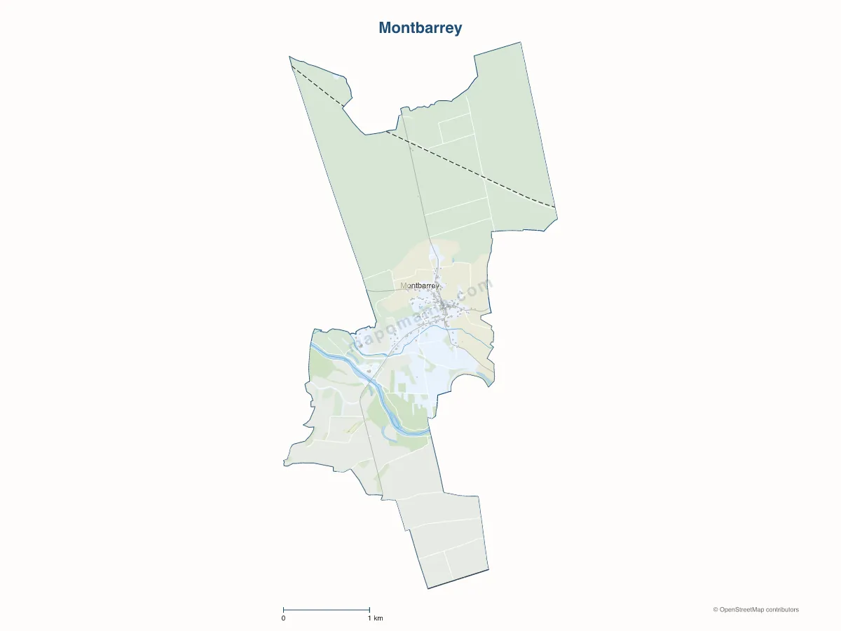 Carte de Montbarrey à personnaliser