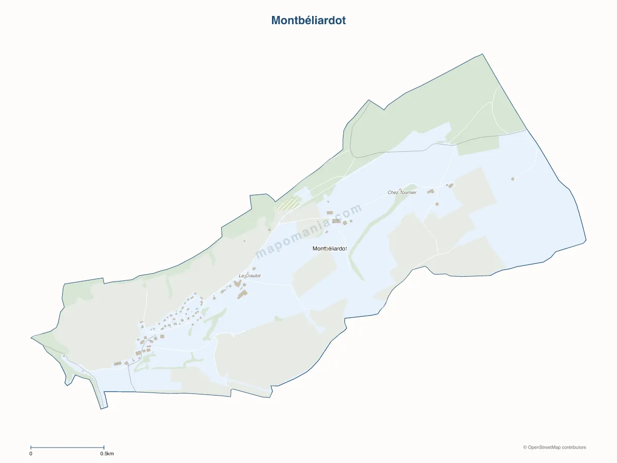 Carte de Montbéliardot à personnaliser
