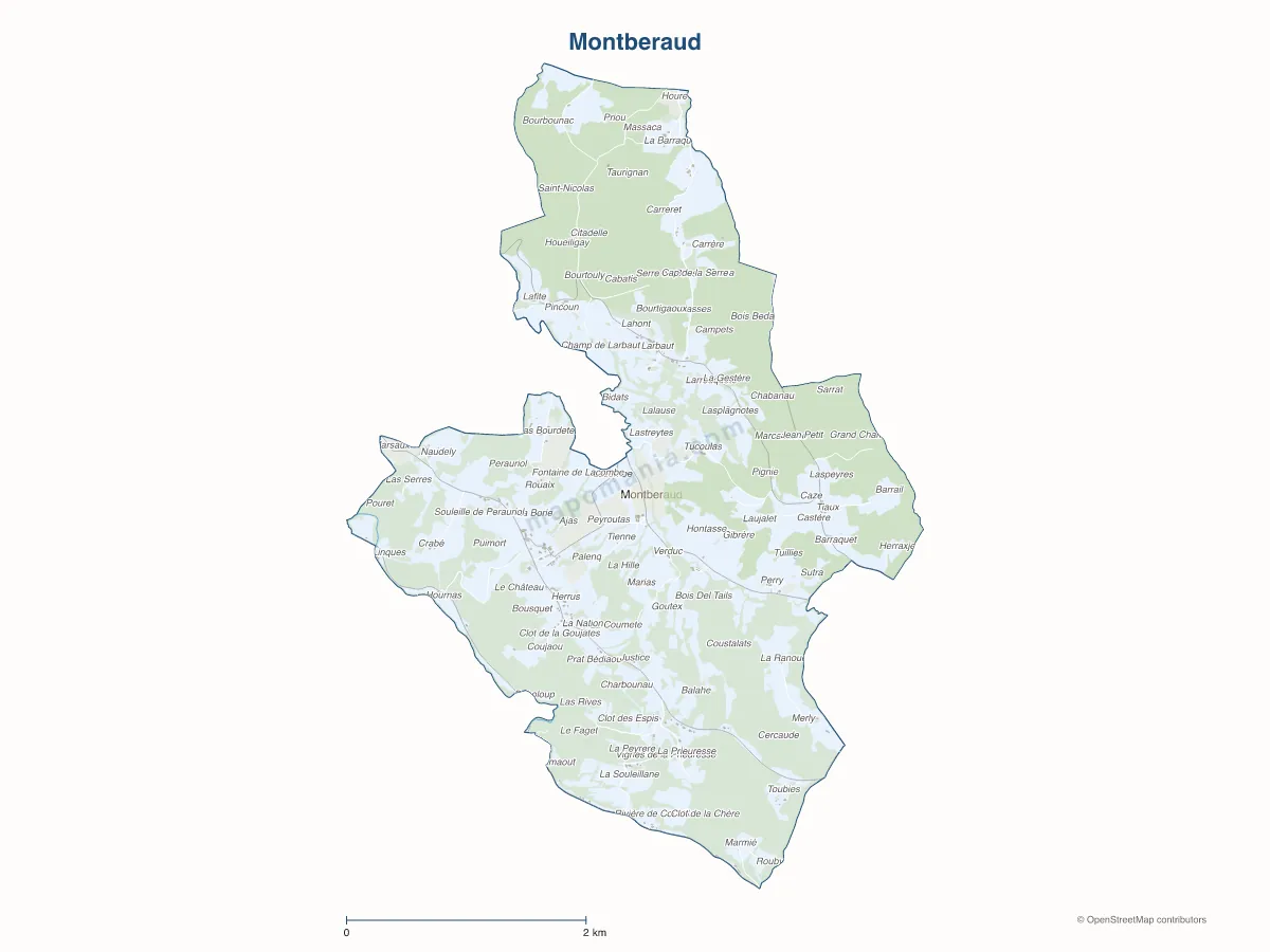Carte de Montberaud à personnaliser