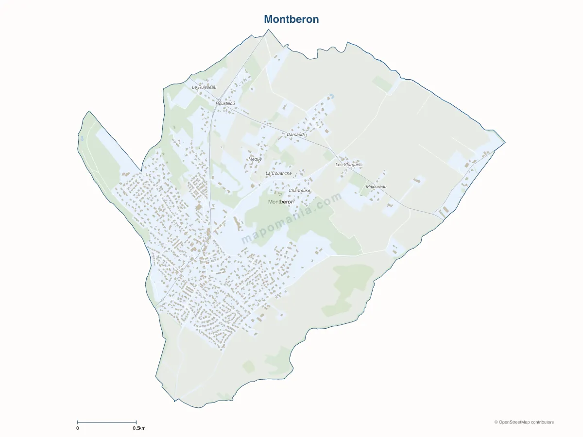 Carte de Montberon à personnaliser