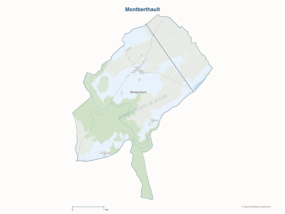 Carte de Montberthault à personnaliser