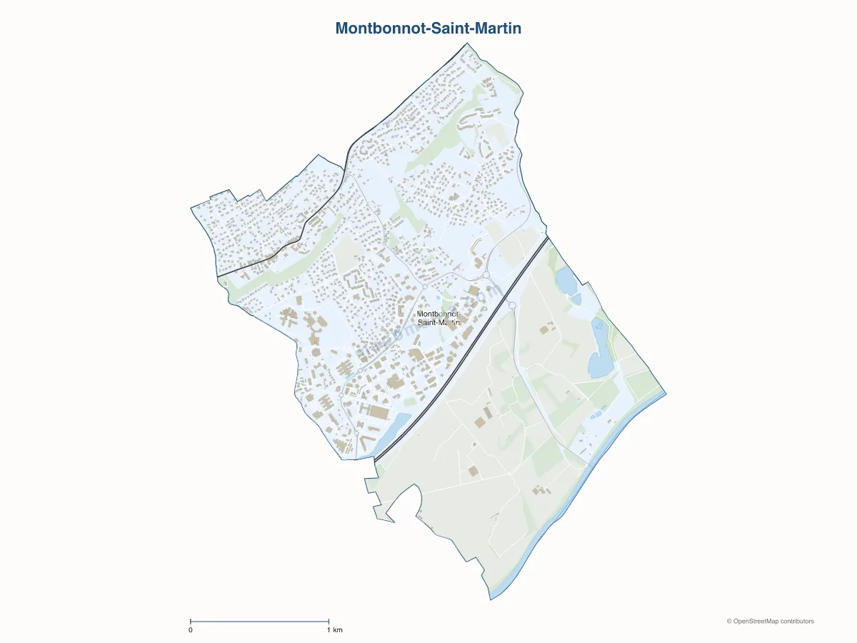 Carte de Montbonnot-Saint-Martin à personnaliser