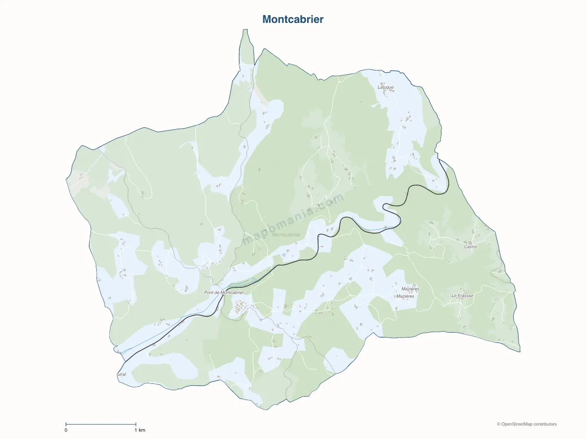 Carte de Montcabrier à personnaliser