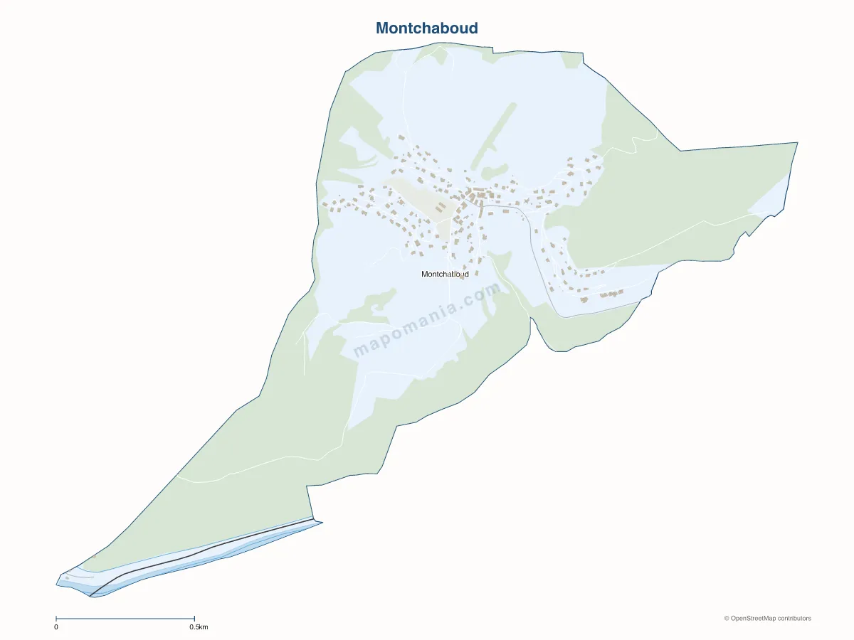 Carte de Montchaboud à personnaliser