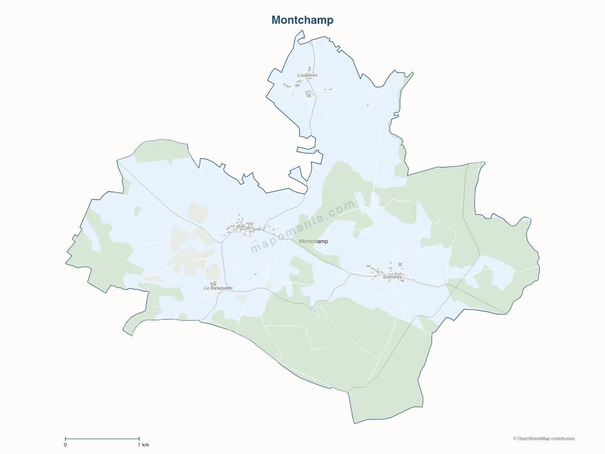 Carte de Montchamp à personnaliser