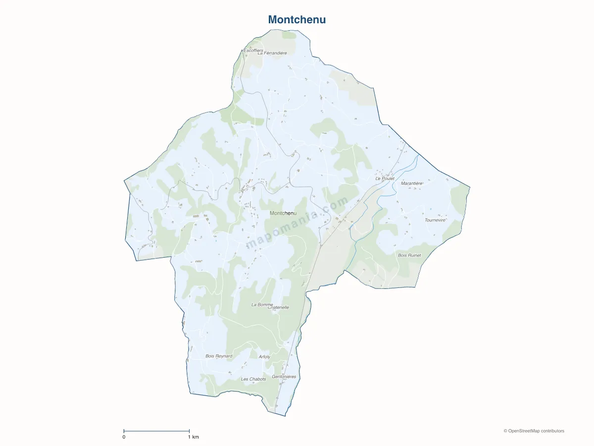 Carte de Montchenu à personnaliser