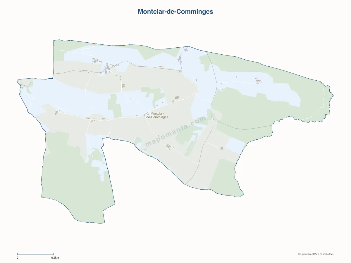 Carte de Montclar-de-Comminges à personnaliser