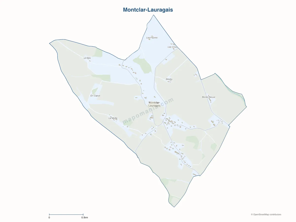 Carte de Montclar-Lauragais à personnaliser