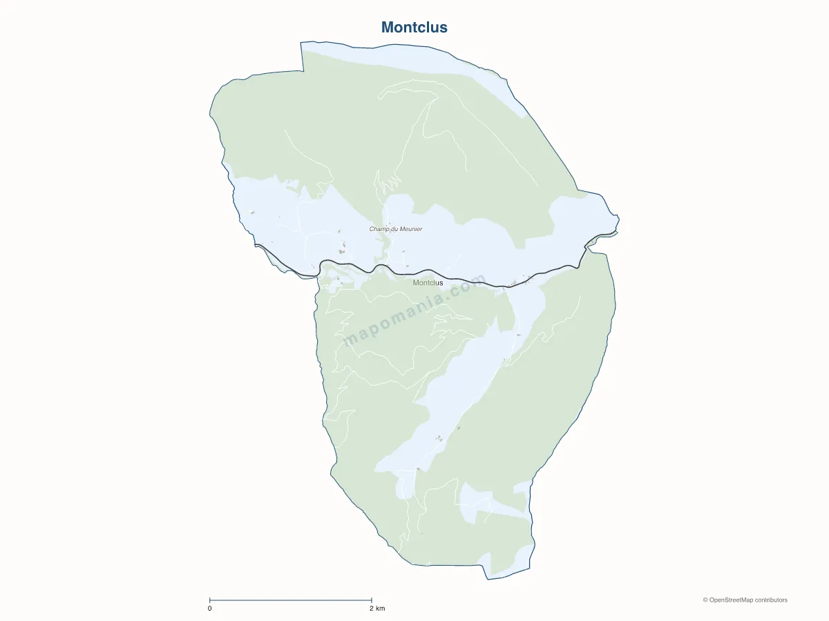 Carte de Montclus à personnaliser