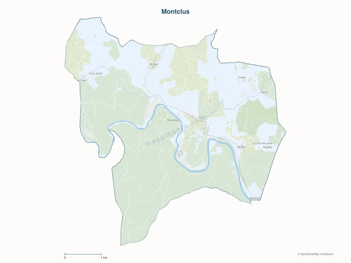 Carte de Montclus à personnaliser