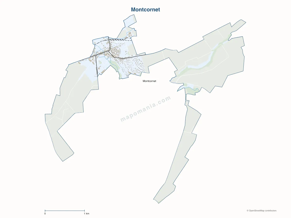 Carte de Montcornet à personnaliser