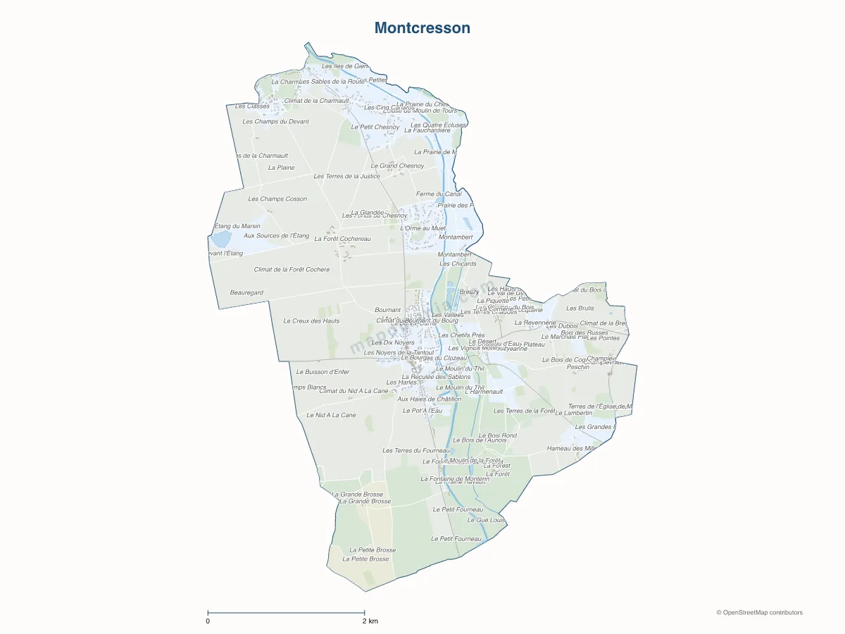 Carte de Montcresson à personnaliser