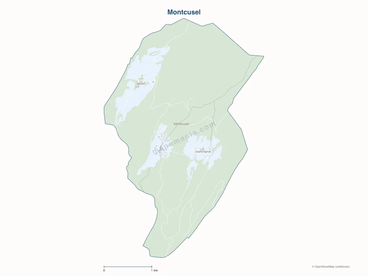 Carte de Montcusel à personnaliser
