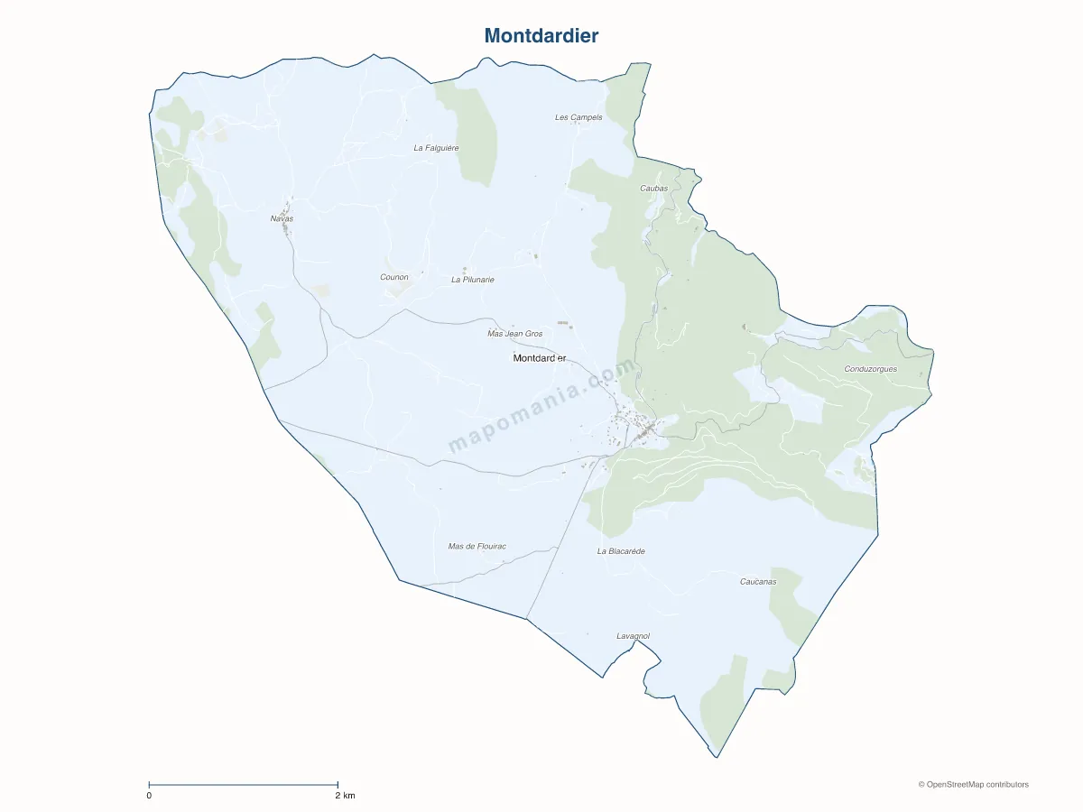 Carte de Montdardier à personnaliser