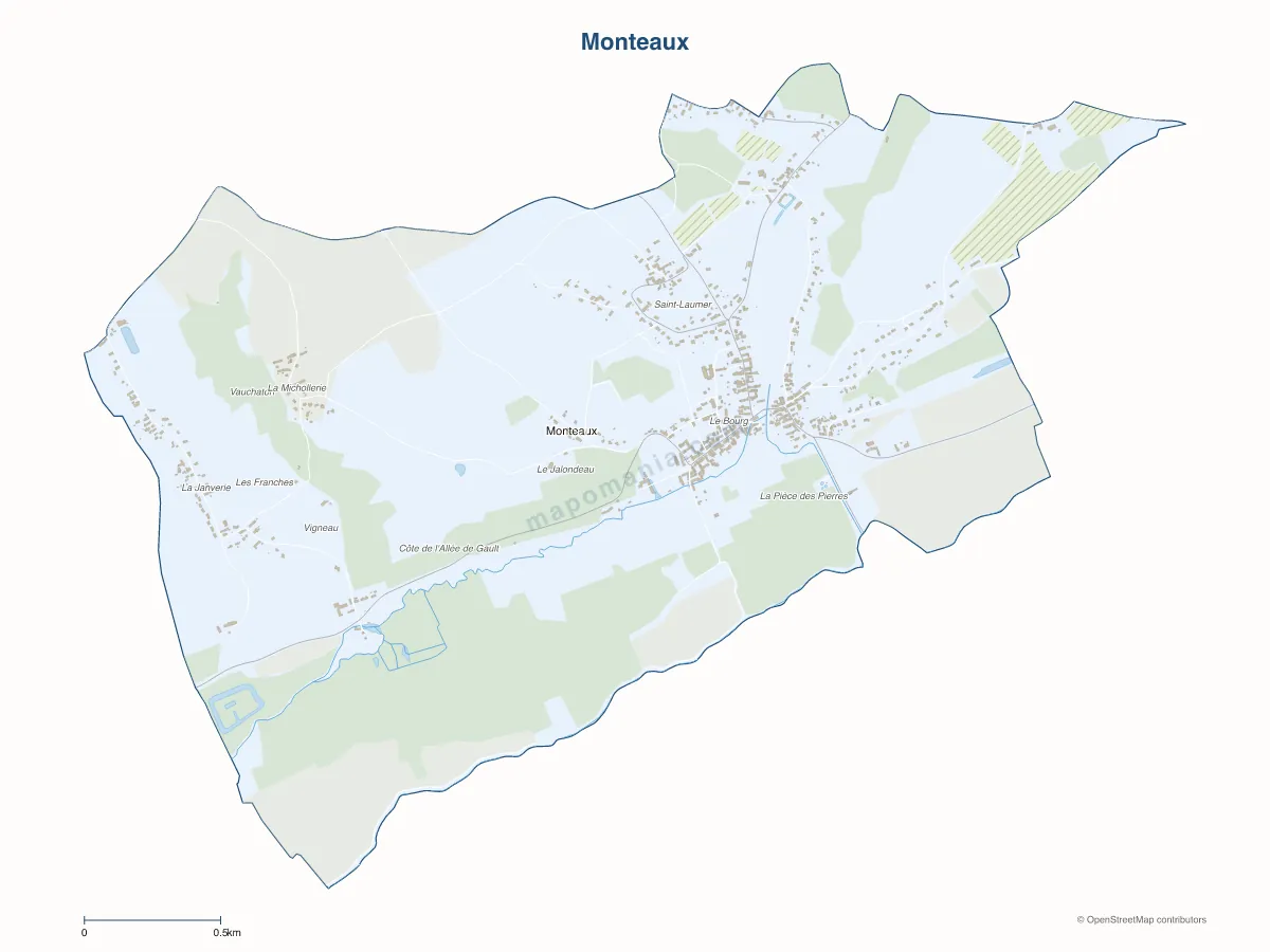 Carte de Monteaux à personnaliser