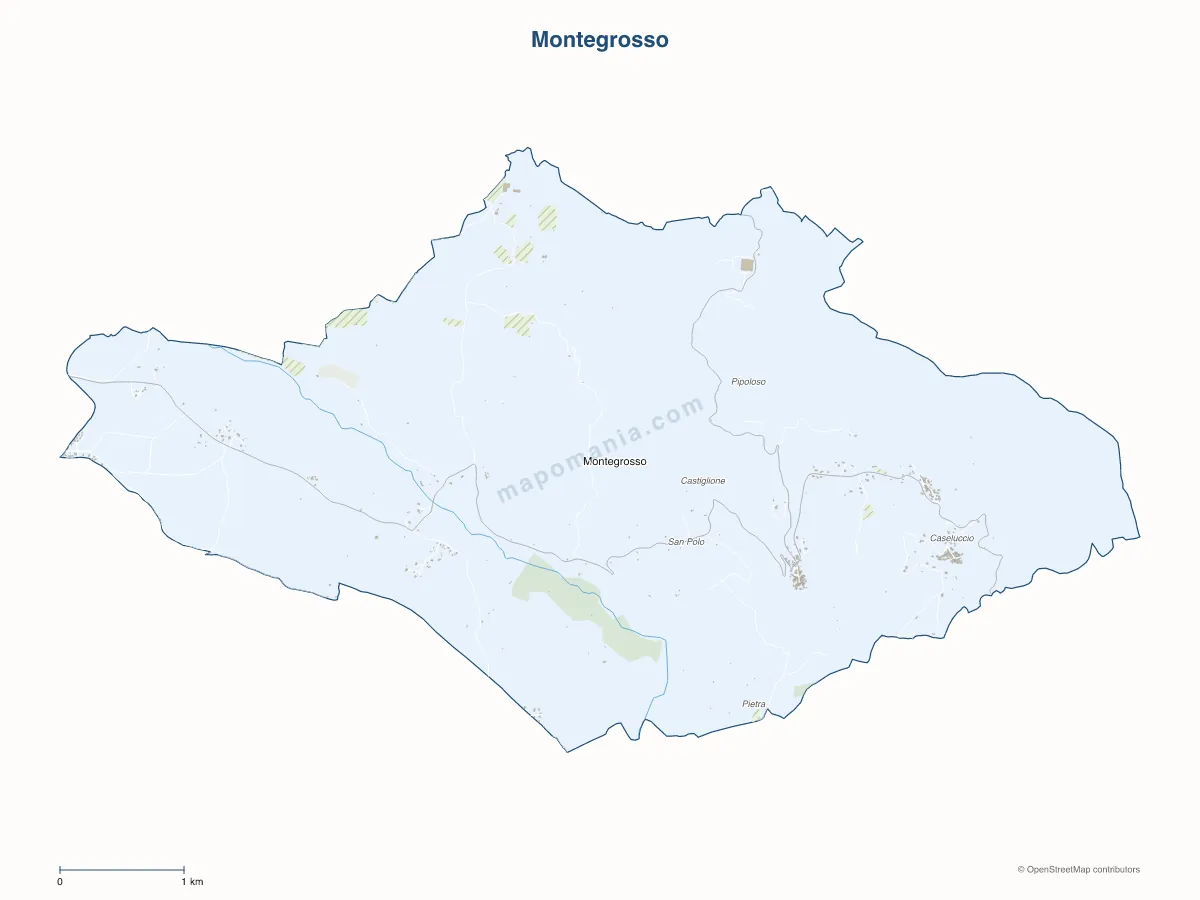 Carte de Montegrosso à personnaliser