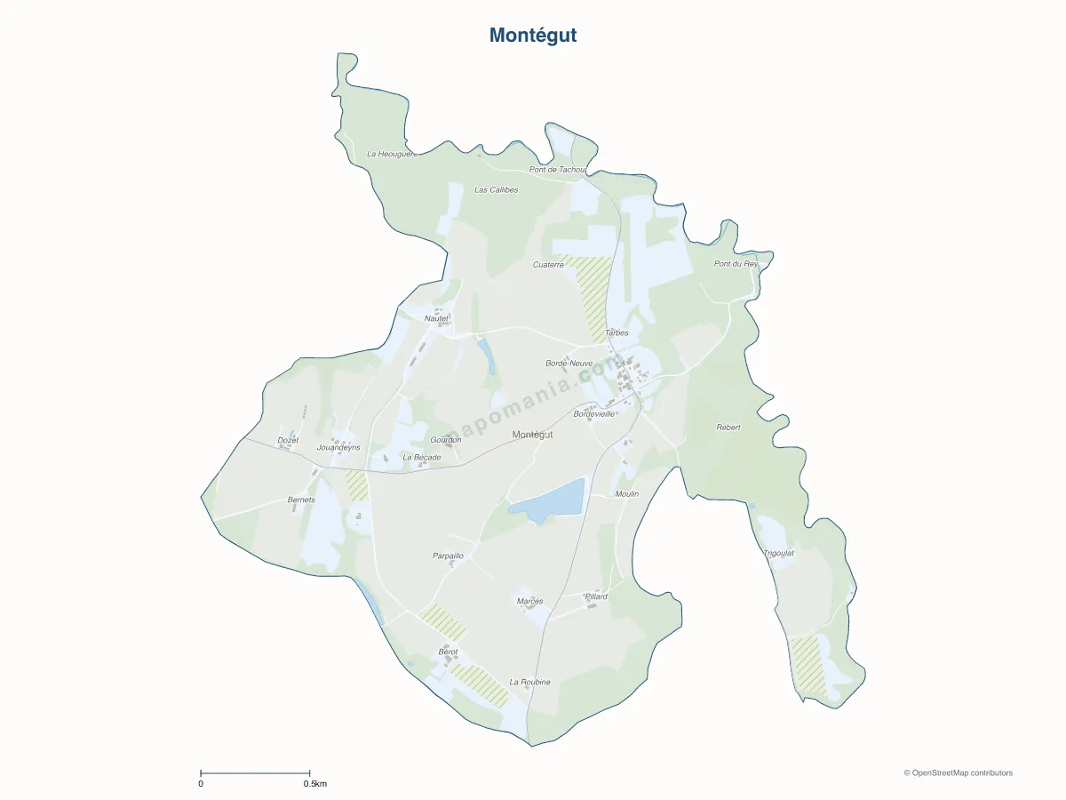 Carte de Montégut à personnaliser