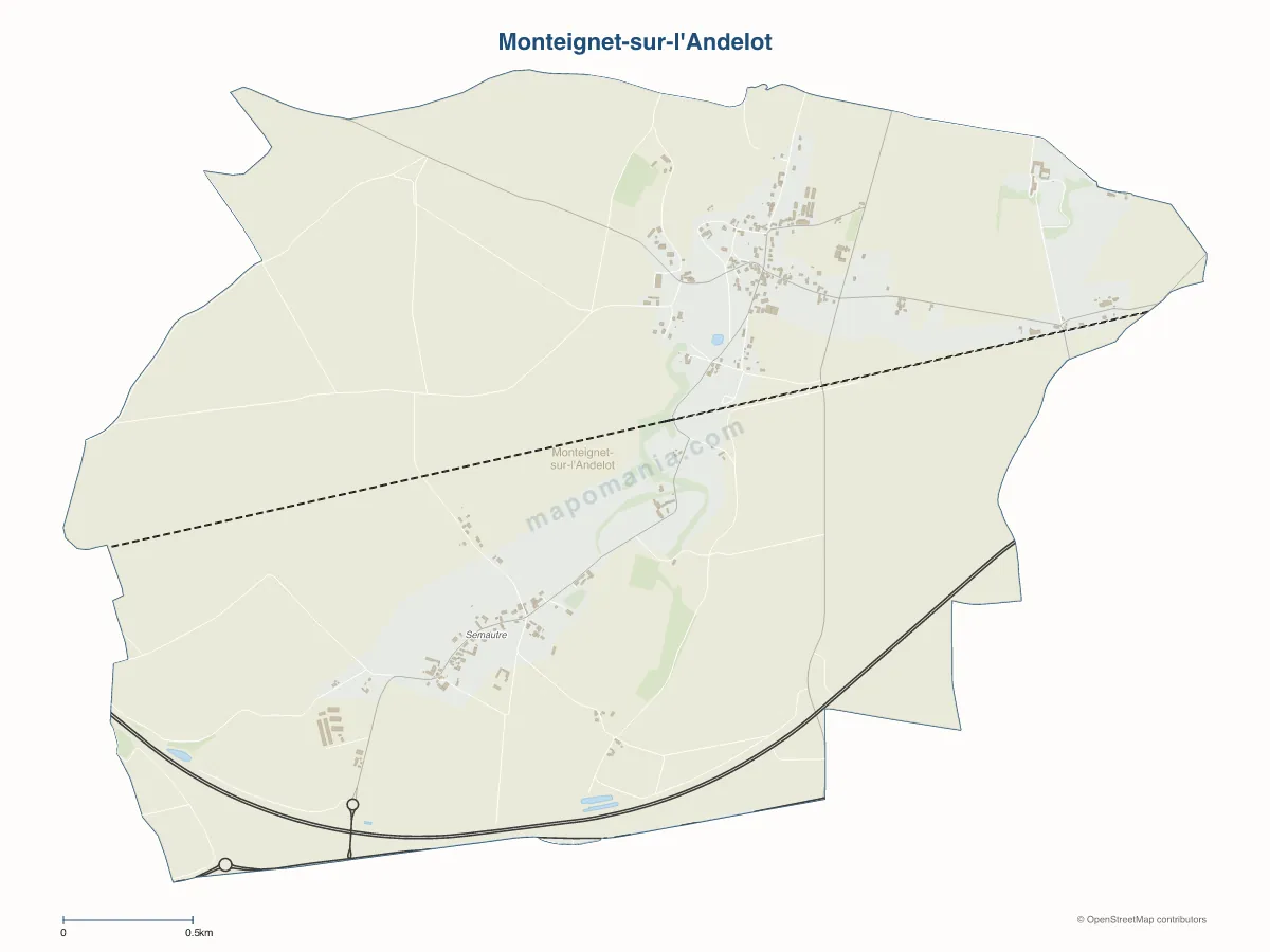 Carte de Monteignet-sur-l'Andelot à personnaliser