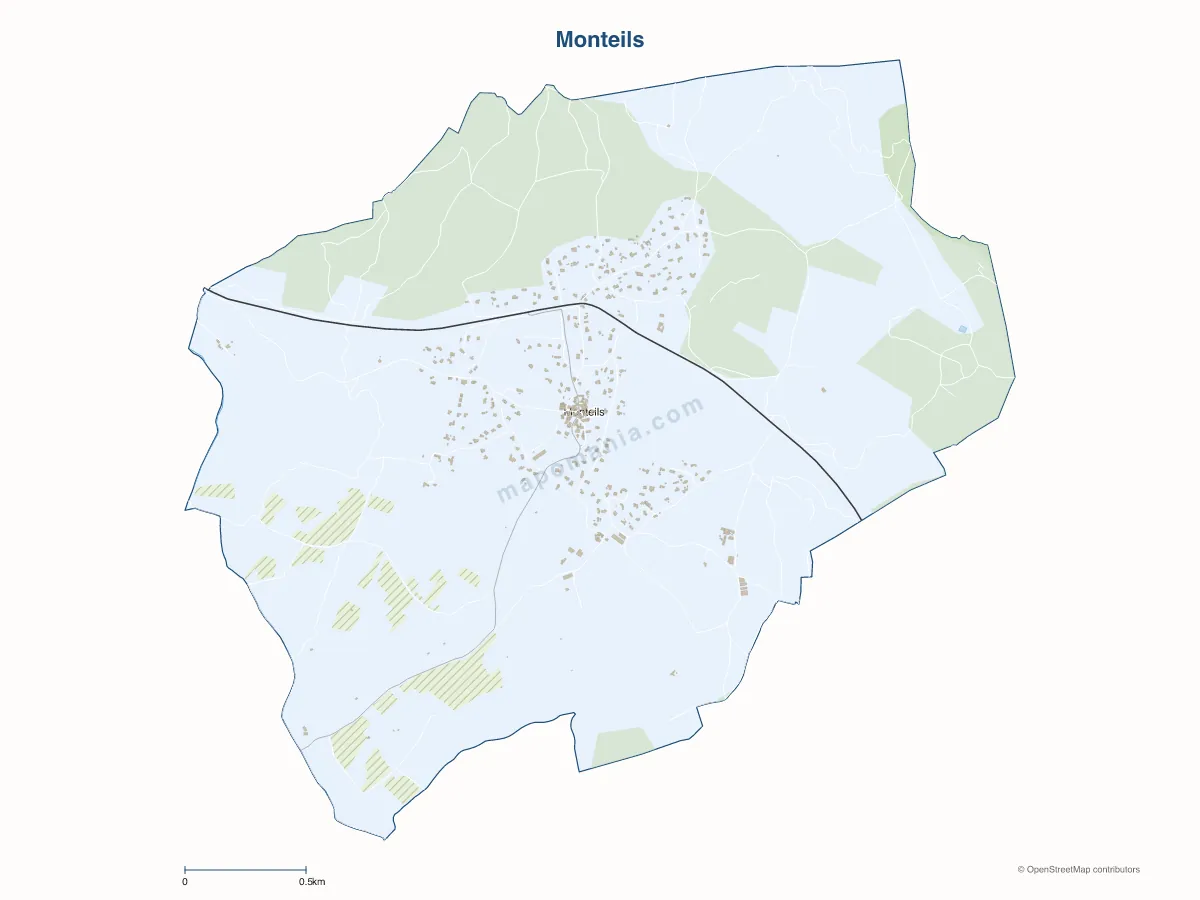 Carte de Monteils à personnaliser