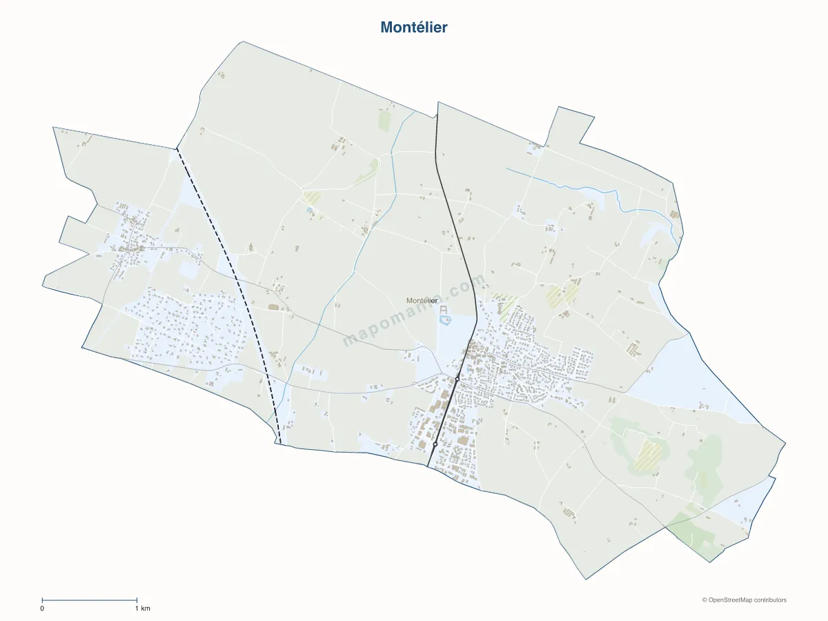 Carte de Montélier à personnaliser
