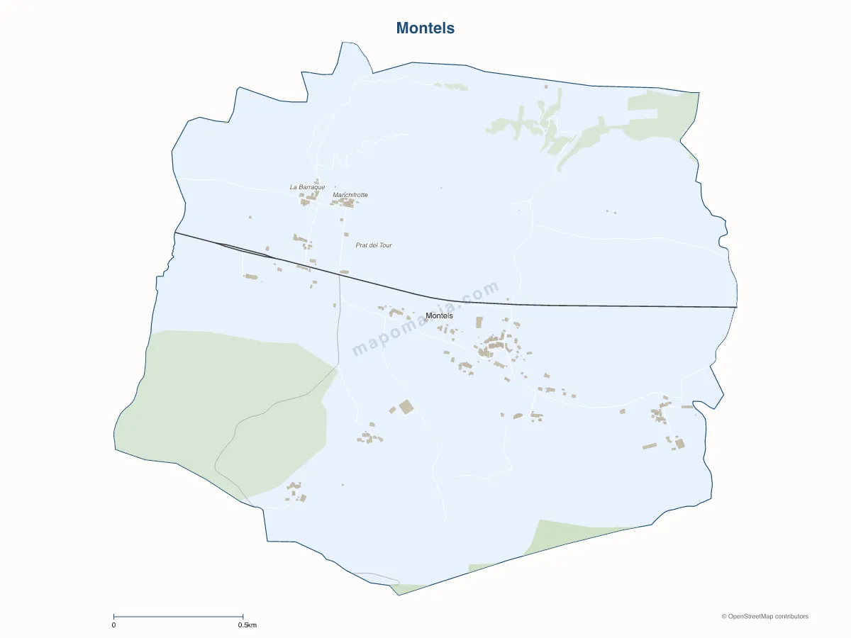 Carte de Montels à personnaliser