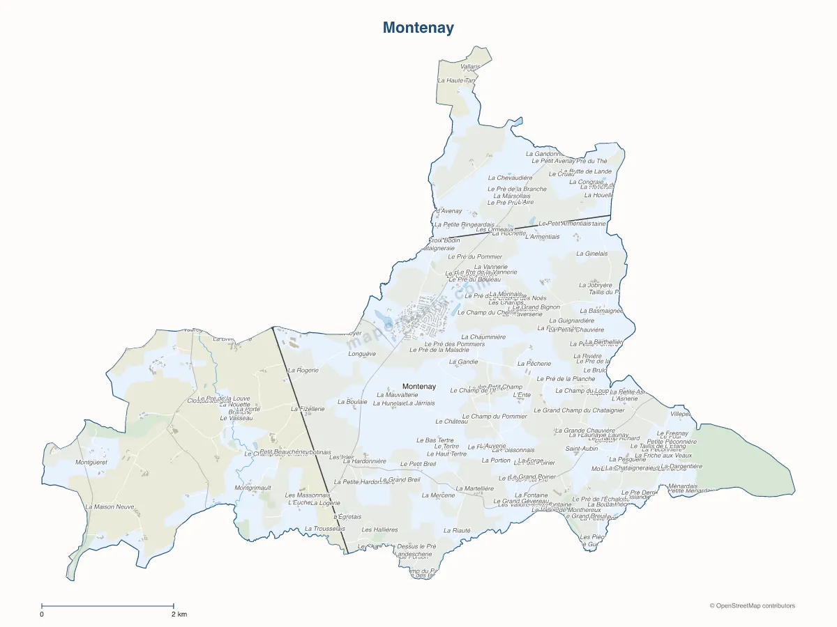 Carte de Montenay à personnaliser