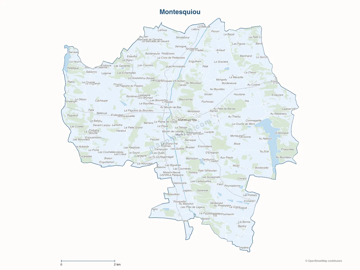 Carte de Montesquiou à personnaliser