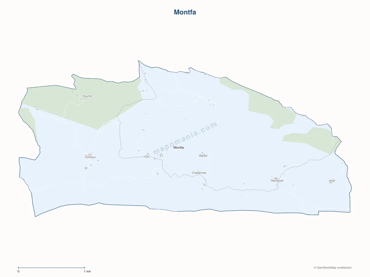 Carte de Montfa à personnaliser