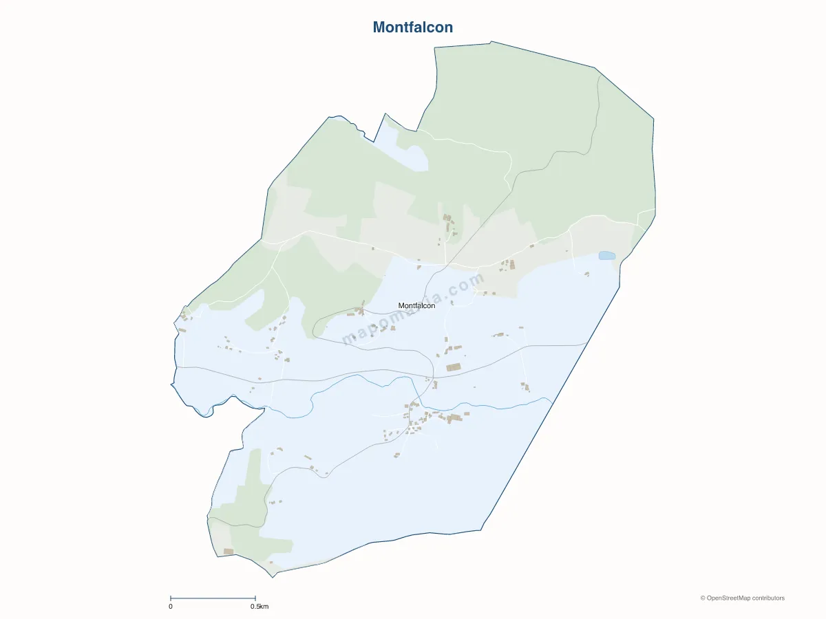 Carte de Montfalcon à personnaliser
