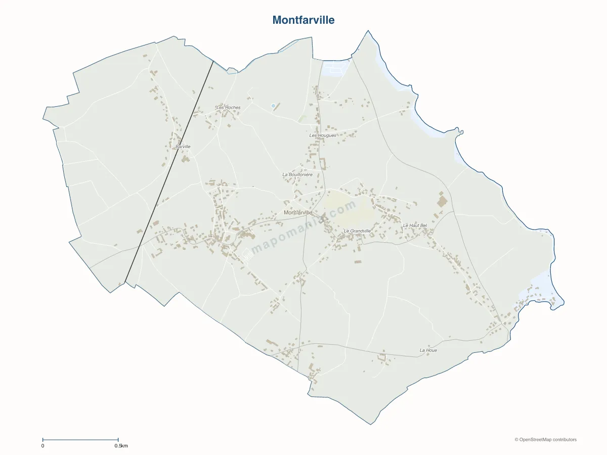 Carte de Montfarville à personnaliser