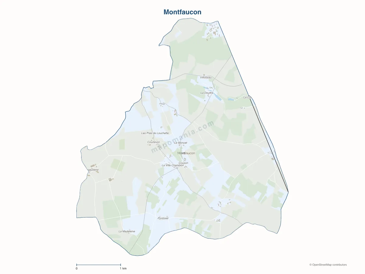Carte de Montfaucon à personnaliser