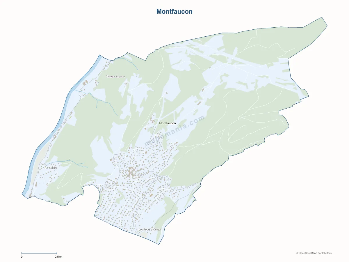 Carte de Montfaucon à personnaliser
